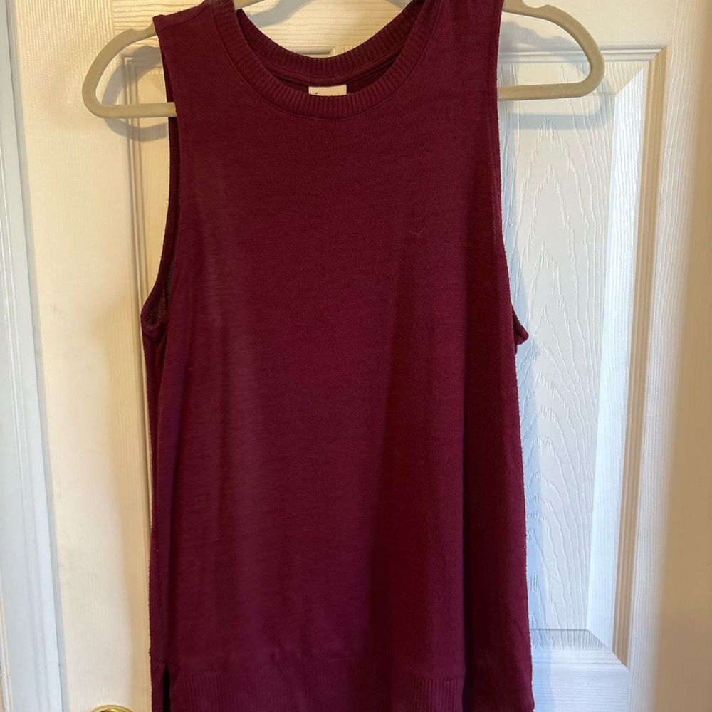 a new day Burgundy Tank Top